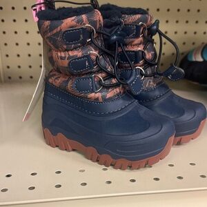 Navy and Brown Winter Boots